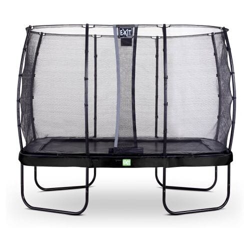 EXIT Elegant Trampoline 214x366cm - met Veiligheidsnet - Rechthoekig - Voor Kinderen - Zwart