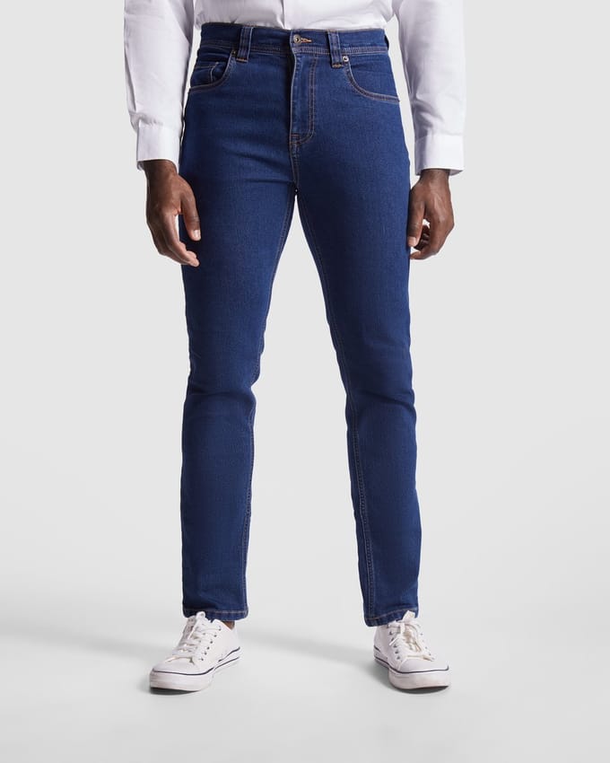 Blauwe basic Regular fit spijkerbroek strech, model Brock merk Roly maat 56