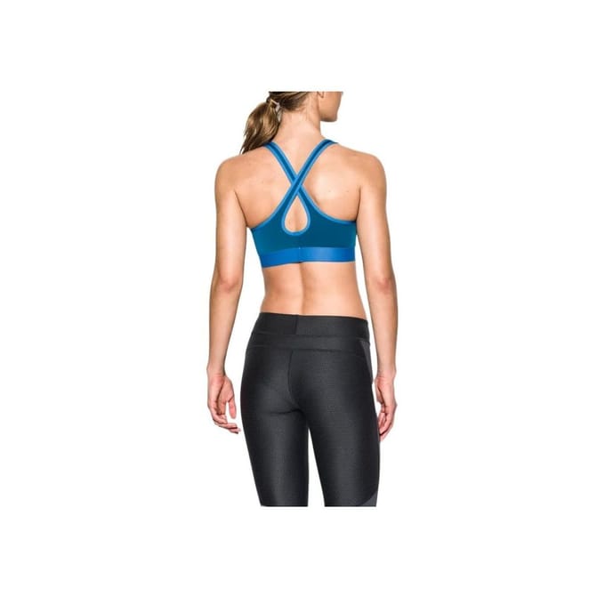 Under Armour Uni Kleur Sportbeha Damesondergoed 1276503-464 L blue