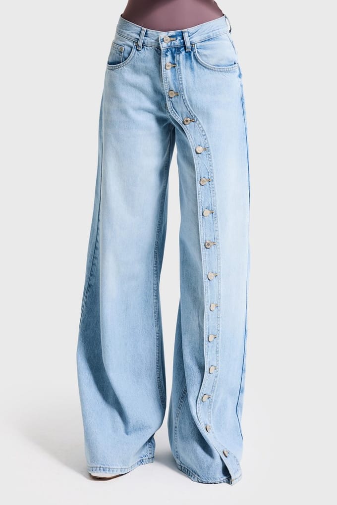 It's Basic - WIDE MIDE RISE JEANS