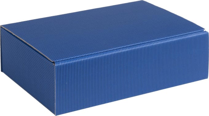 Geschenkdoos ribbelkarton 20x14x7cm BLAUW (100 stuks)