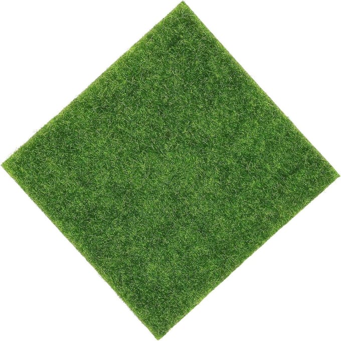 Kunstgrasmat - Decoratie gras - Buiten decoreren - Realistisch ontwerp - 15 x 15 cm - Groen