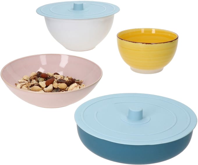 Set van 2 FLEX voedingsdeksels Ø20cm lichtblauw gemaakt van silicone - 10052