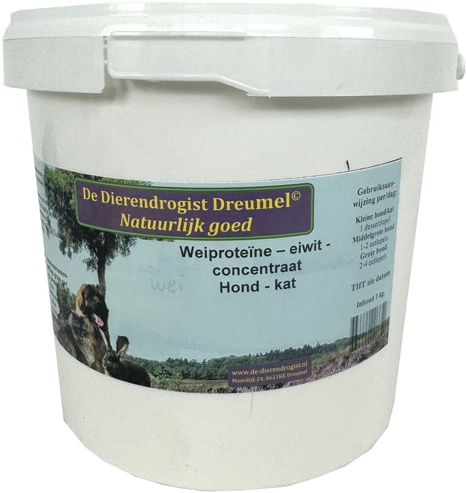 Dierendrogist Wei Proteine Eiwit Concentraat Hond/Kat - 1 kg