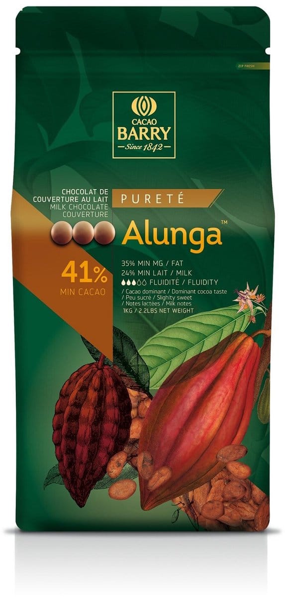 Cacao Barry Alunga 41% Melk Chocolade Callets 1kg