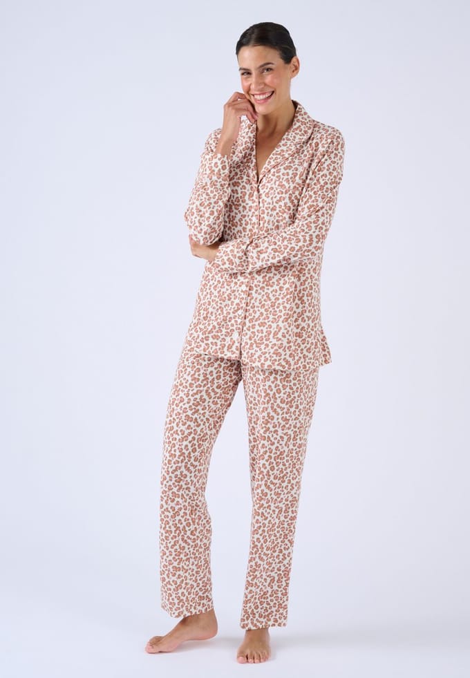 Damart - Pyjama met knoopsluiting Thermolactyl - Dames - Beige - 46-48 (L)
