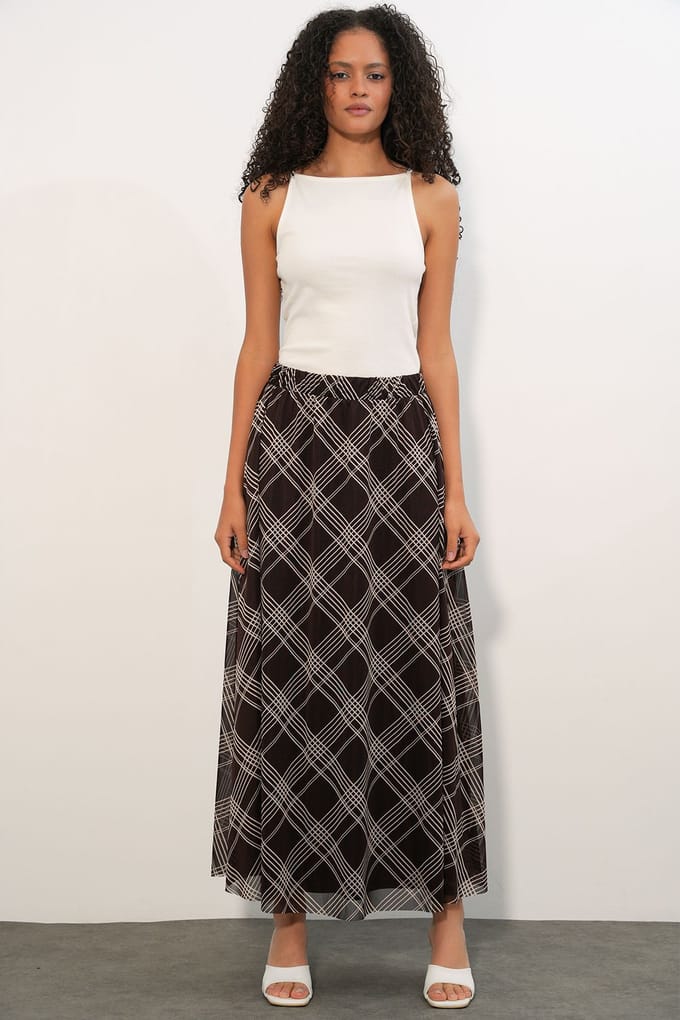 Bloemen Hoge Taille Maxi Rok