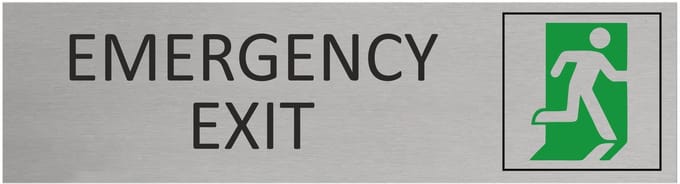 CombiCraft aluminium deurbordje emergency exit 165x45mm met tape
