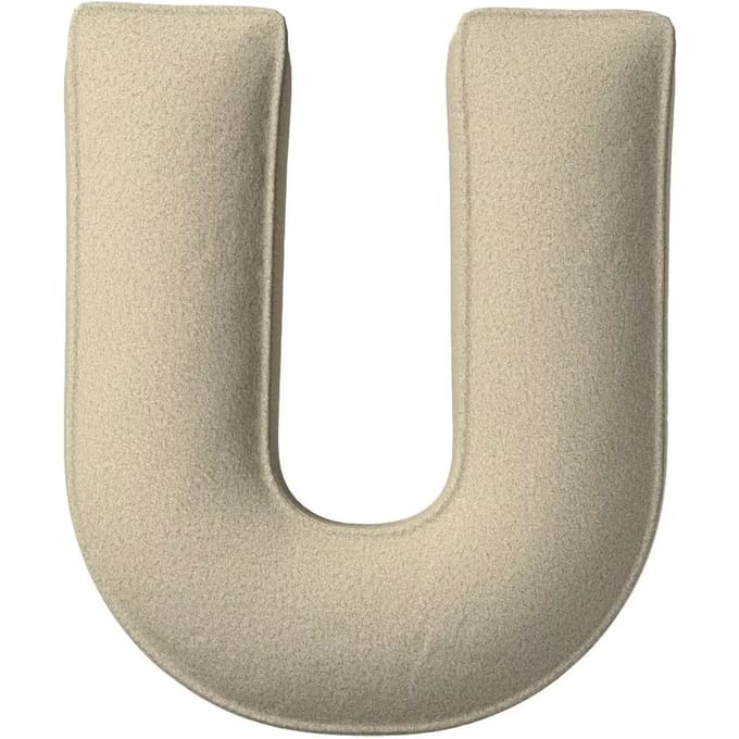 Kussen letter u Yellow Tipi Boucle