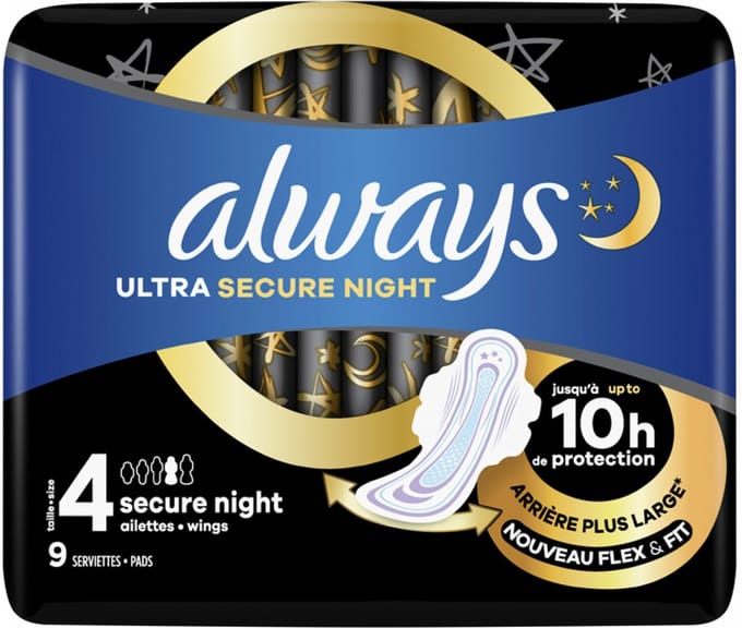 Always Ultra Secure Night - Maandverband - 4 Secure Night With Wings - 9st