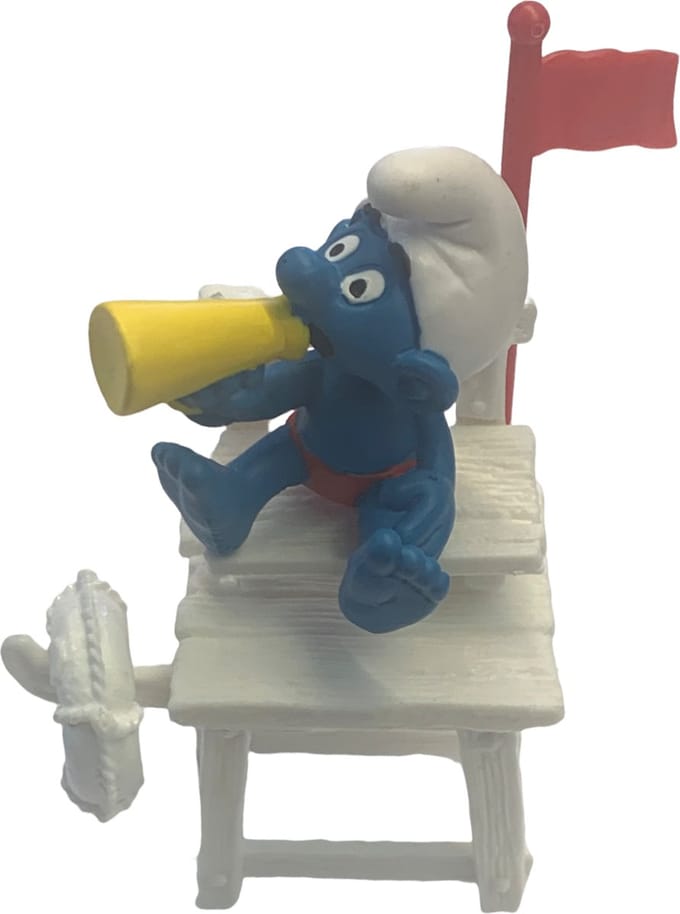 Schleich Baywatch smurf in strandstroel - 5,5 cm