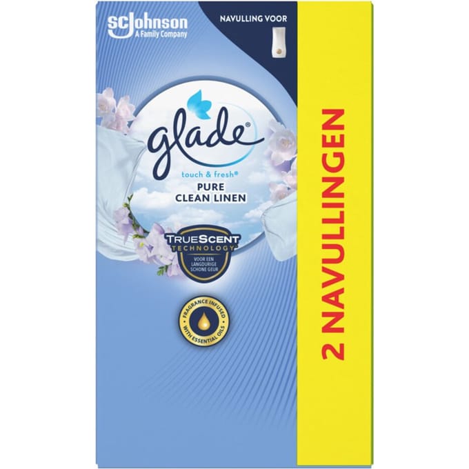 Glade Touch & Fresh Pure Clean Linen twee navullingen 2 x 10ML