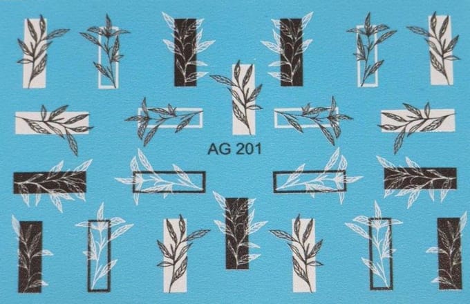 Korneliya Airbrush Waterdecal AG 201 Black/White