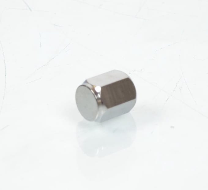 1 Bouchon de valve en acier chromé tête plate pour moto scooter auto cyclo mob