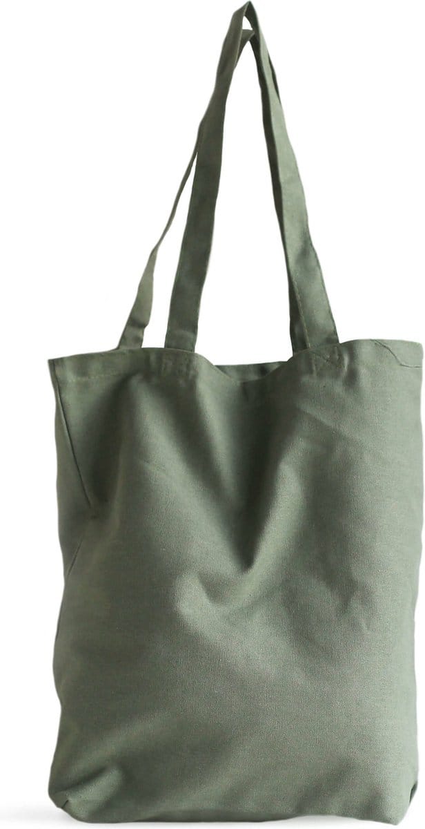 10x canvas shopper Groen