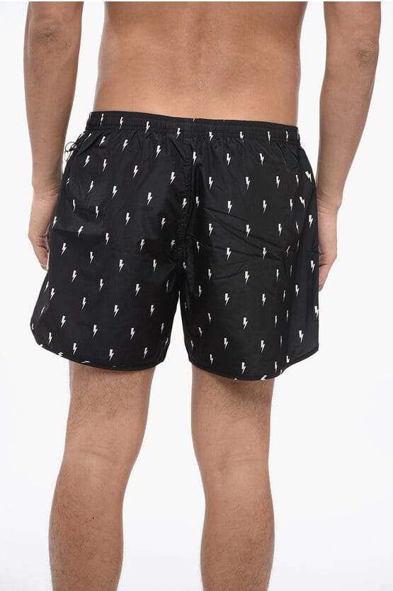 ALL-OVER MICRO BOLTS ZWEMSHORTS
