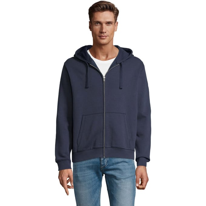 SOLS Heren Spike Full Zip Hoodie (Franse marine)