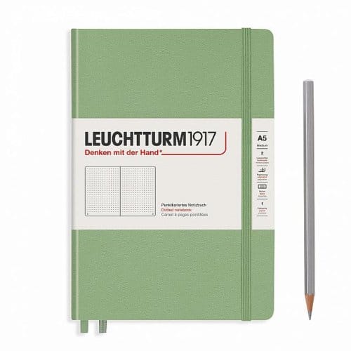 Leuchtturm notitieboek medium pastel groen dots - Notebook - 4004117570001