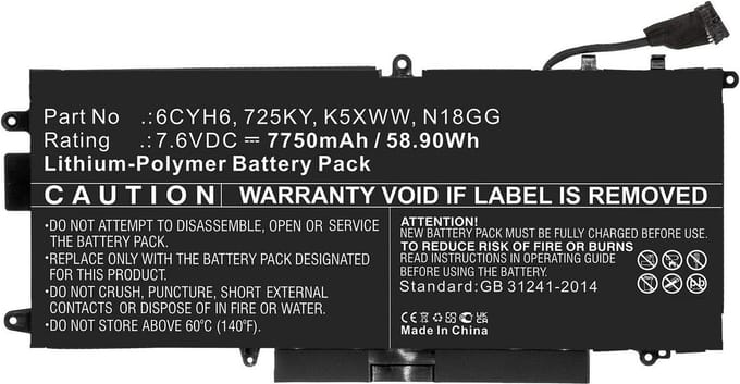 CoreParts MBXDE-BA0186 laptop reserve-onderdeel Batterij/Accu