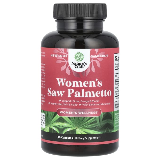 Nature's Craft, Zaagpalm voor Vrouwen, 90 Capsules