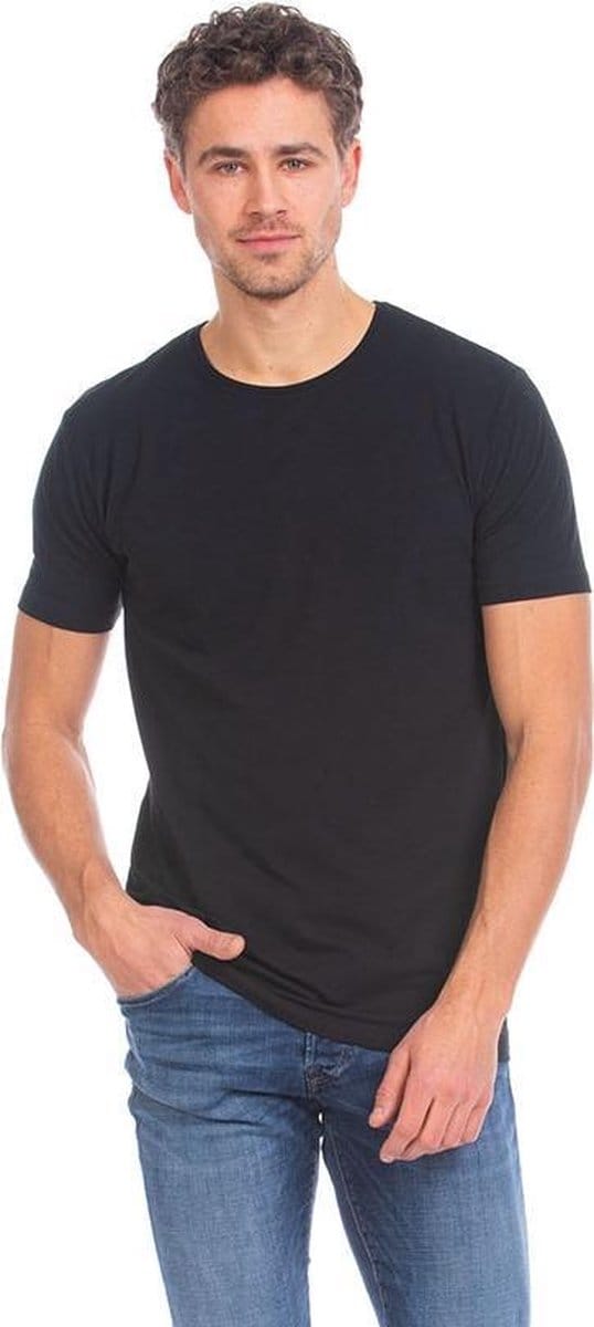 L&S T-shirt crewneck fine cotton elasthan