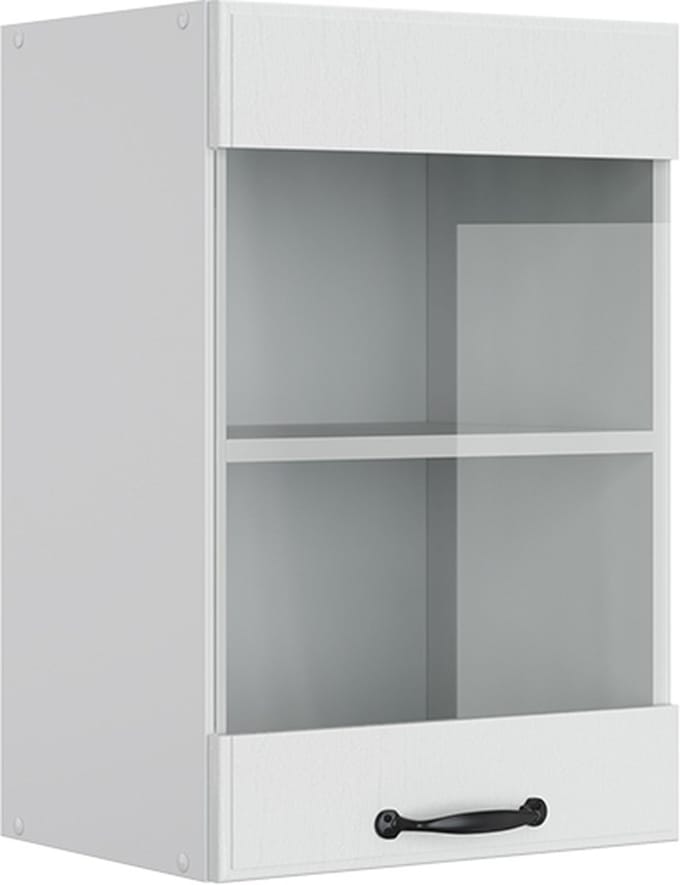 Vicco R-Line Glazen keukenkast – 40 cm Wit Landhuis