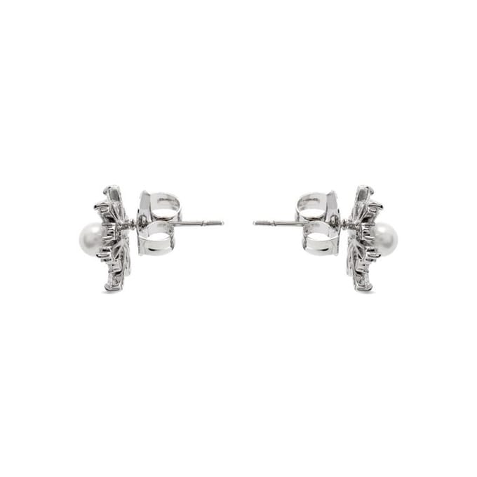 Luxenter oorbellen met witte parel zilver afwerking - Leth