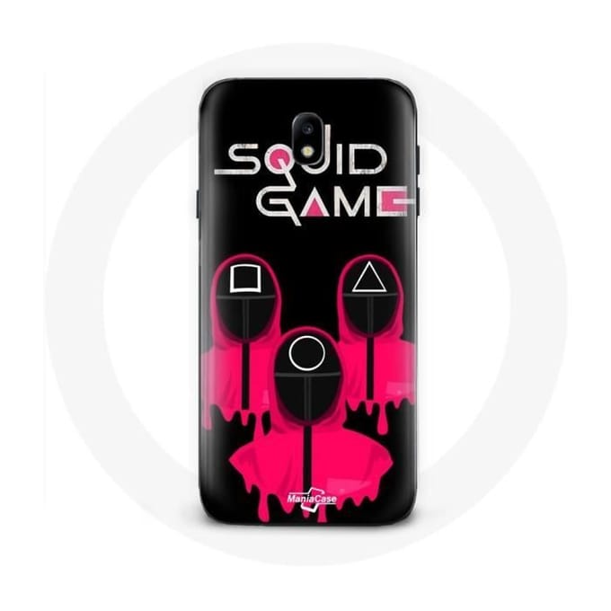Coque pour Samsung Galaxy j7 2017 Squid Game Masques carré Triangle et Cercle