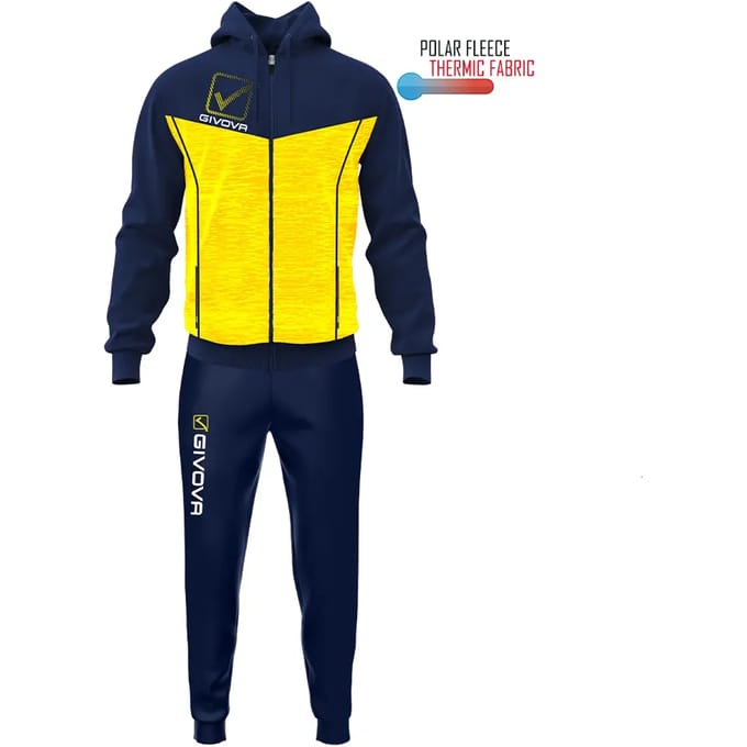 Givova Visa Melange Trainingspak Geel 2XL Man