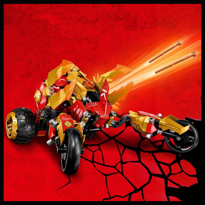 LEGO® NINJAGO® Kai's gouden drakenvoertuig 71773 bouwset; een ninja-auto en NINJAGO Gouden Draak Zane; verzamelspeelgoed voor kinderen vanaf 8 jaar die graag met ninja's spelen (624 onderdelen)