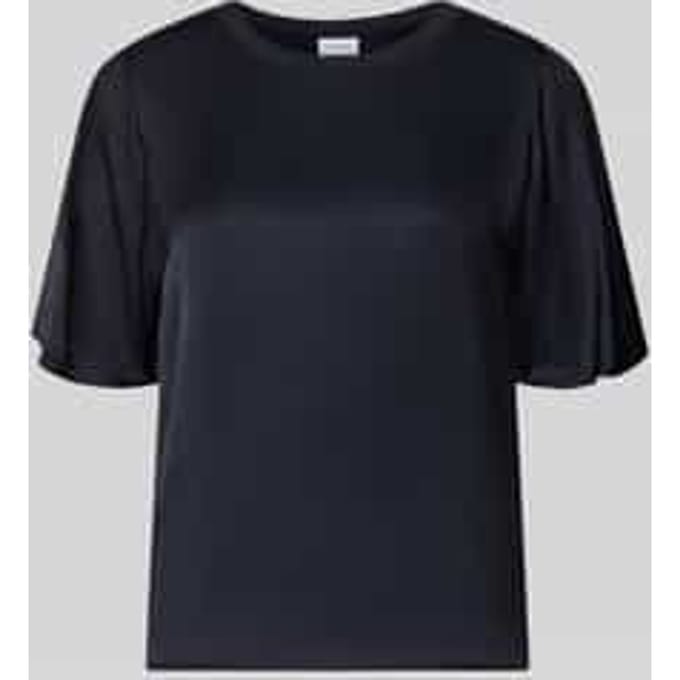 comma - female - Blouseshirt van een stoffenmix met volantmouwen