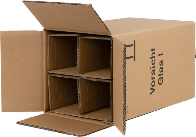 10 x Wijnverzenddoos met inlay 4 flessen