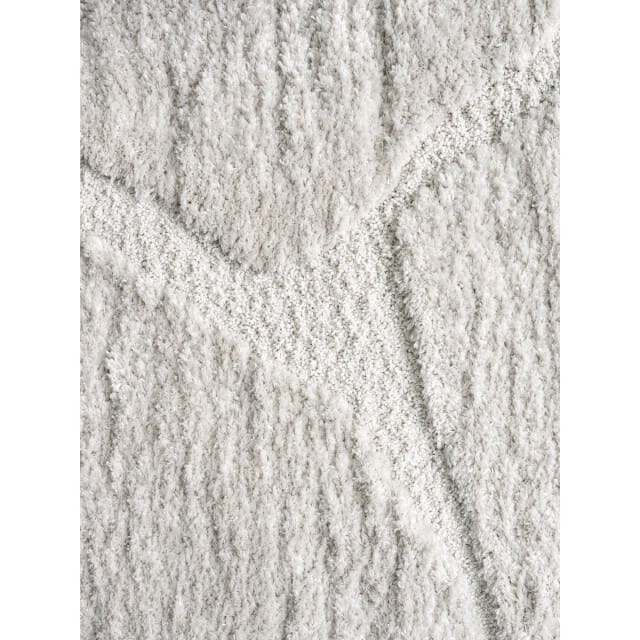 Vloerkleed Macy Creme 200 x 290 cm - Organisch Design Vloerkleed met Hoog-Laag Structuur in Scandinavische / Japandi Stijl