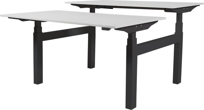 Zit Sta Bureau (2pp) - Elek 180x80/80 krijtwit - zw frame