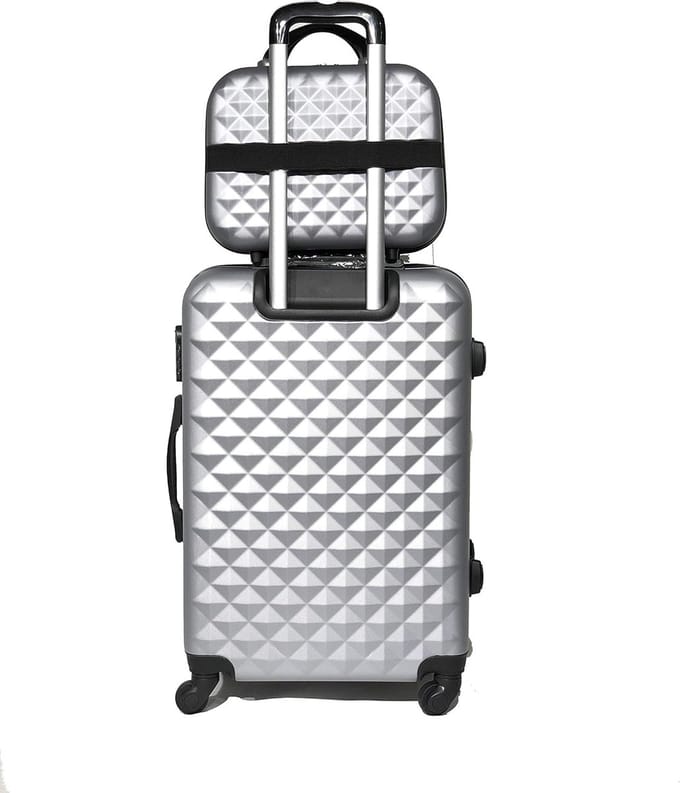 Middelgrote Reiskoffer 65 cm met Bijpassende Make-up Tas