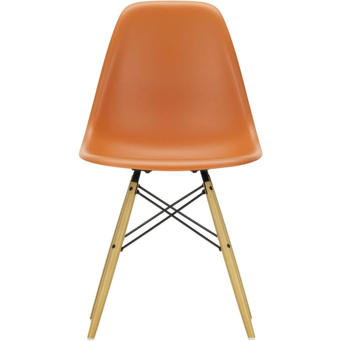 Vitra - DSW Eames Plastic Sidechair - roestoranje RE - gelige esdoorn