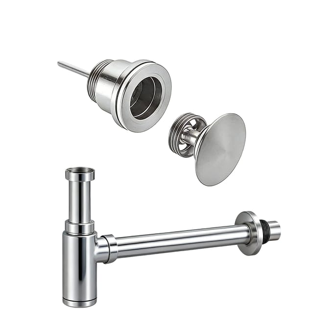 Afvoerset Chrome - Clickwaste Afvoerplug - Sifon