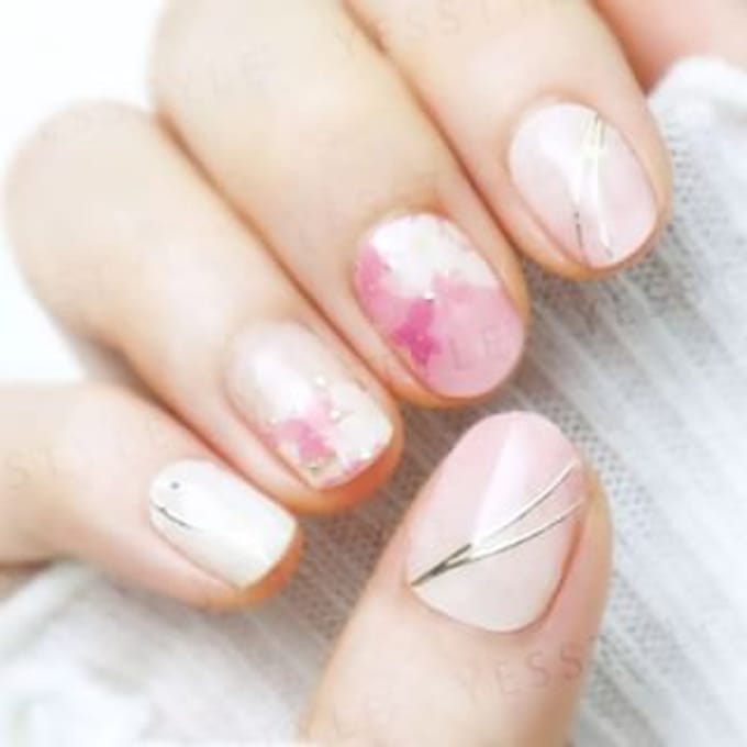 Lunacaca - Plum Rain Poem Nail Art Stickers 24 pcs