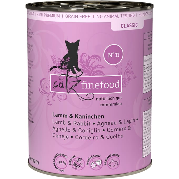 6x400g Blik Lam & Konijn catz finefood Kattenvoer