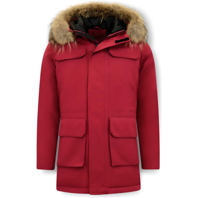 Enos Parka winterjas met grote echte bontkraag