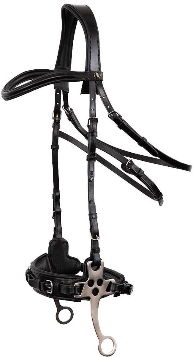 BR Hackamore Hoofdstel Lydney - Zwart - Cob
