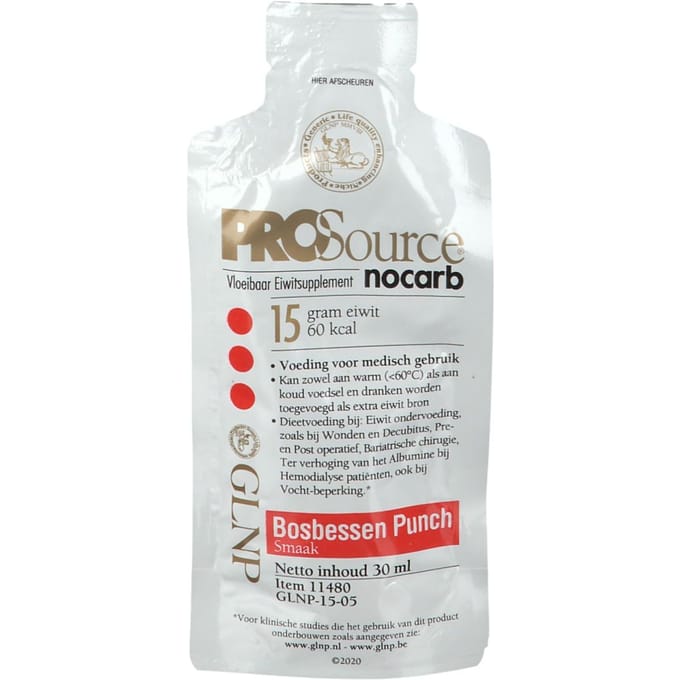 PROSource Nocarb Bosbessen Punch 30ml 30 Drinkbare oplossing