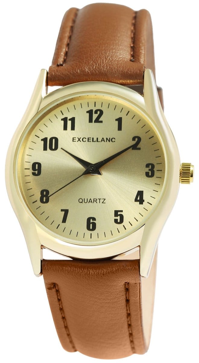 EXCELLANC Herenhorloge Imitatieleer Mineralglas