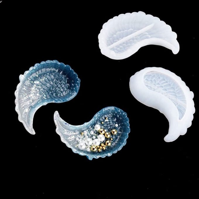 Epoxyhars Mallen voor Vleugelopslag - Silicone Mallen voor DIY Ambachten en Creatieve Projecten