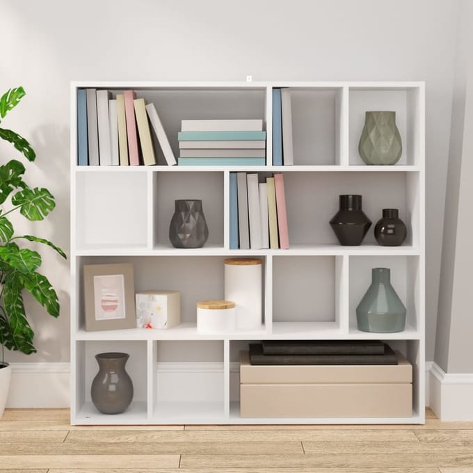 vidaXL - Boekenkast/kamerscherm - 105x24x102 - cm - wit