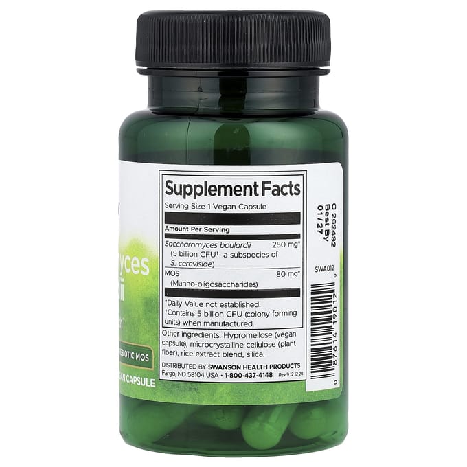 Saccharomyces Boulardii met Prebiotische Mos, 30 Plantaardige Capsules