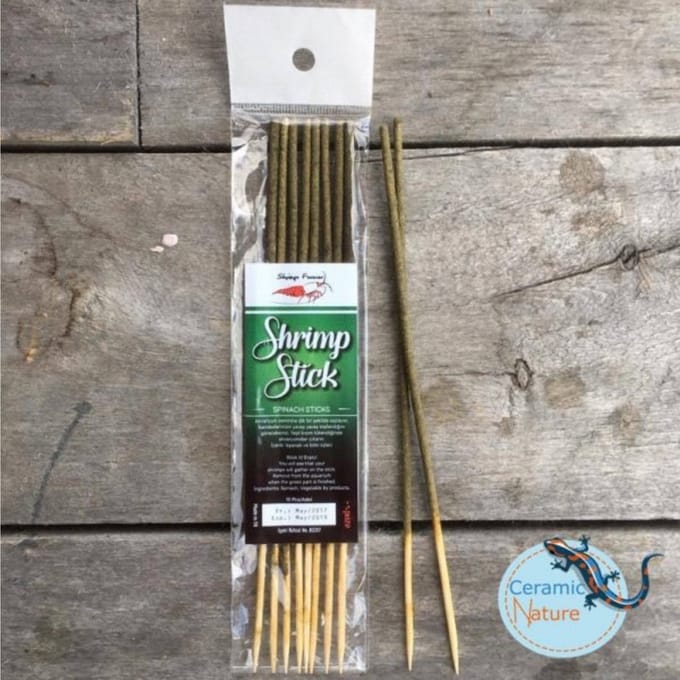 Ceramic Nature ShrimpShrimp lolly spinach / garnalen voer 10 pcs