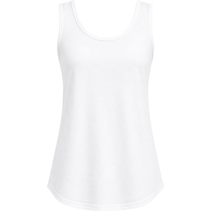 Casual U-Hals Katoenmix Tanktop