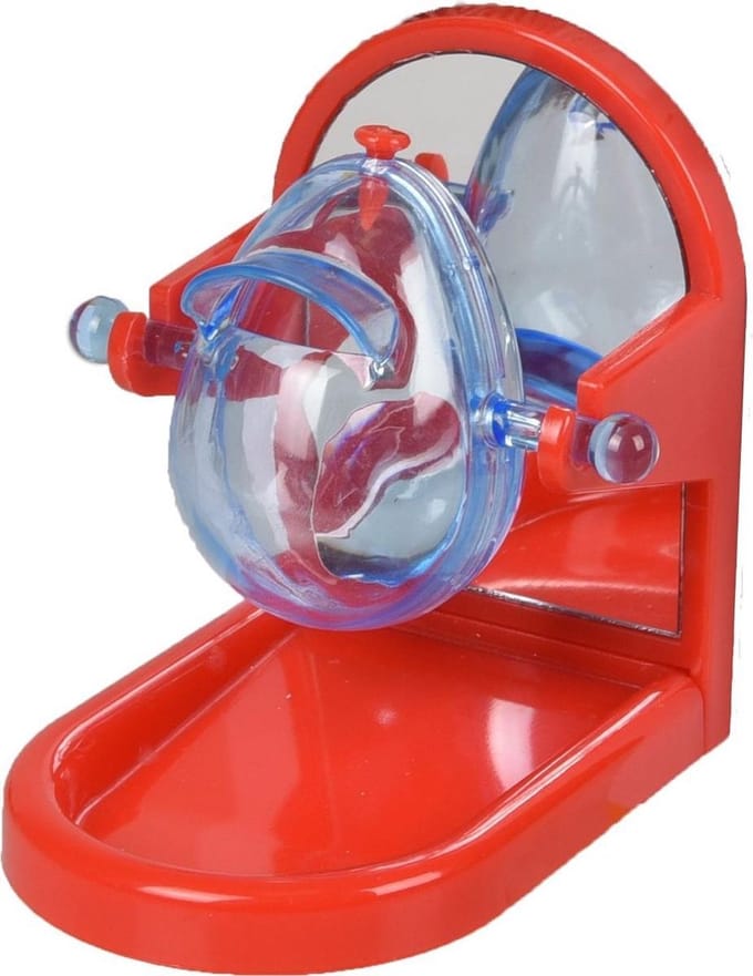 Flamingo Vogelspeelgoed Snoepjes Verdeler - Rood - 10 x 7 x 8 cm