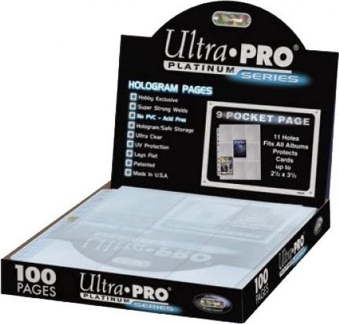 Ultra Pro Platinum 9 Pocket Pages - 100 pagina's voor trading cards